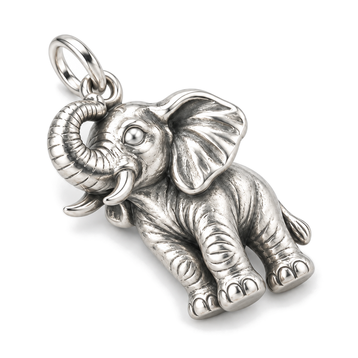 Lucky Elephant Charm — Silver Super Macro | charm-topics-remaining-444-2026-09-14 | topic-125