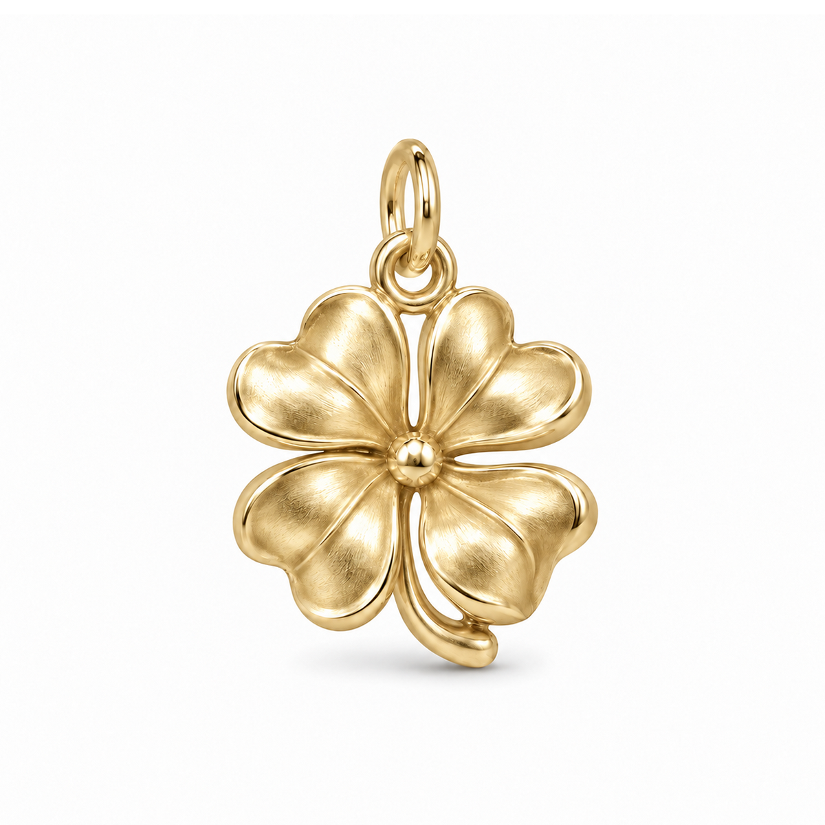 Lucky Four-Leaf Clover Charm — Gold | charm-topics-remaining-444-2026-09-14 | topic-223