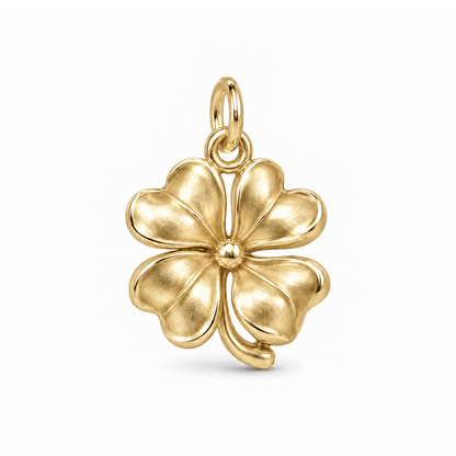 Lucky Four-Leaf Clover Charm — Gold | charm-topics-remaining-444-2026-09-14 | topic-223