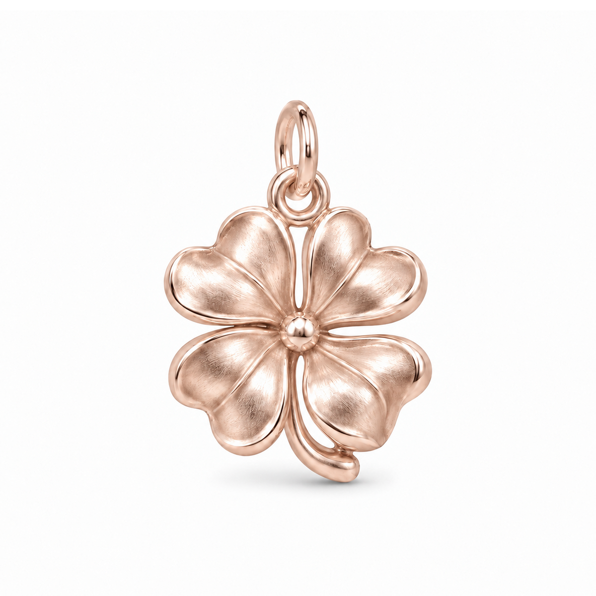 Lucky Four-Leaf Clover Charm — Rose Gold | charm-topics-remaining-444-2026-09-14 | topic-223