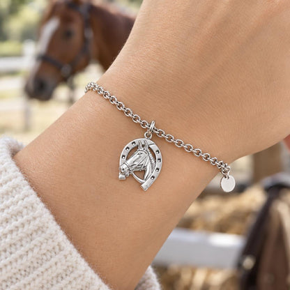 Lucky Gallop Horse Charm Bracelet Set – worn / in use