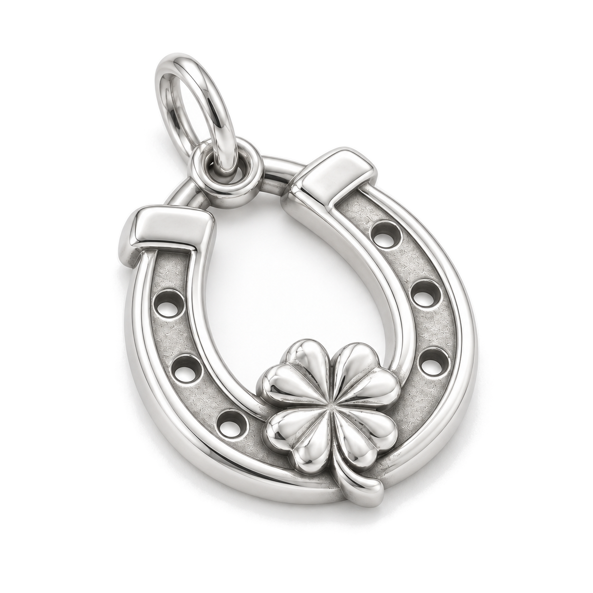 Lucky Horseshoe Charm — Silver Super Macro | charm-topics-remaining-444-2026-09-14 | topic-224