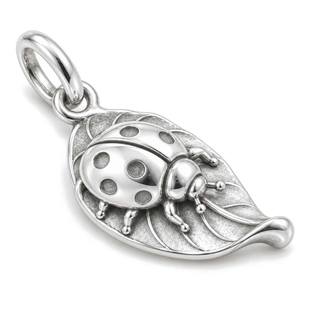 Lucky Ladybug Charm — Silver Super Macro | charm-topics-remaining-444-2026-09-14 | topic-221