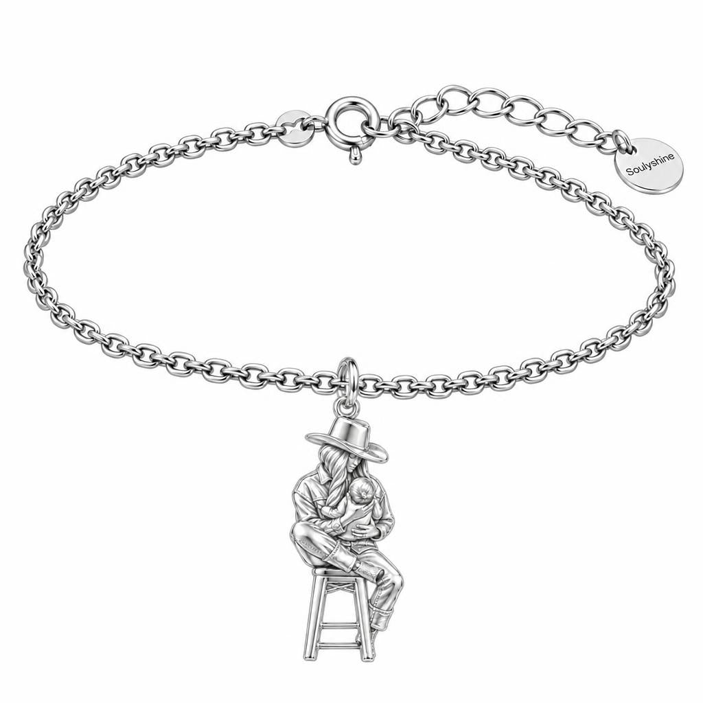 Lullaby in the Saddle Charm Bracelet Set – silver, front view