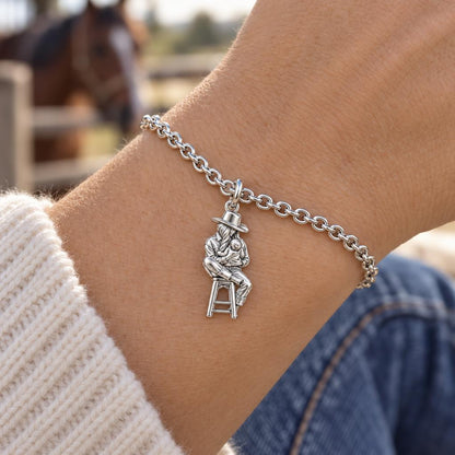 Lullaby in the Saddle Charm Bracelet Set – worn / in use