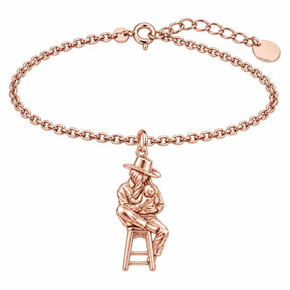 Lullaby in the Saddle Charm Bracelet Set – rose gold, front view