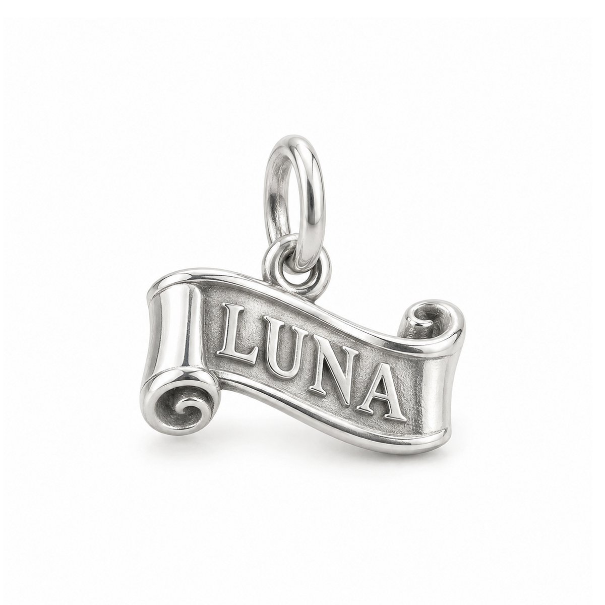 Luna Scroll Charm — Silver | charm-topics-remaining-444-2026-09-14 | topic-336