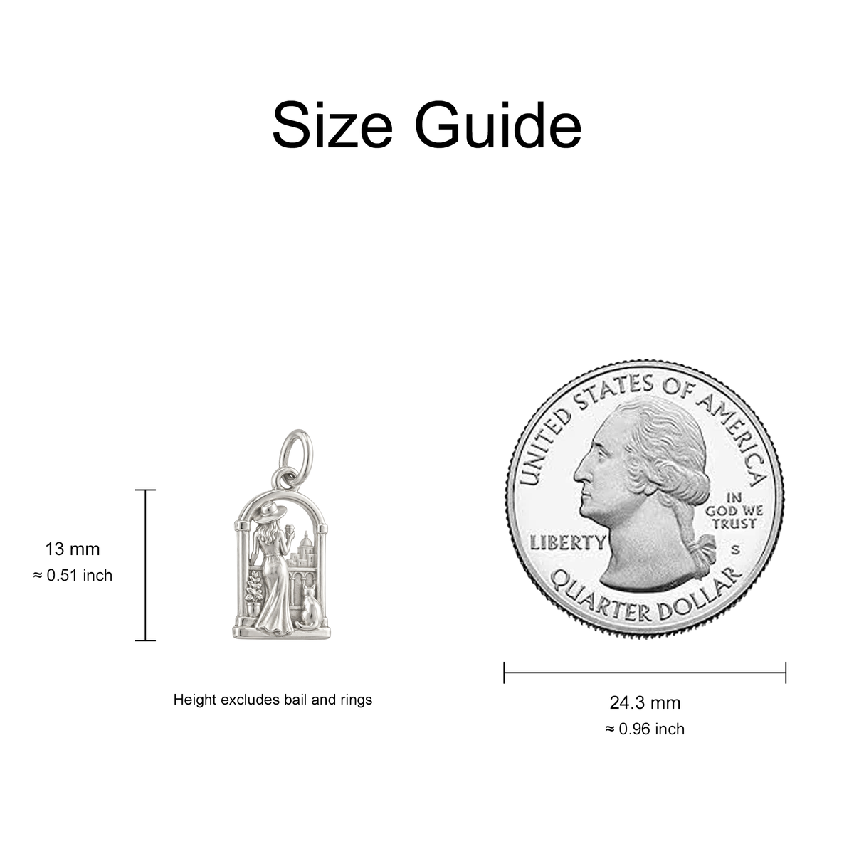 Luxury Window and Silhouette Charm — Size Guide — 13 mm body excluding bail and rings — 50-works-silver-20260916-35