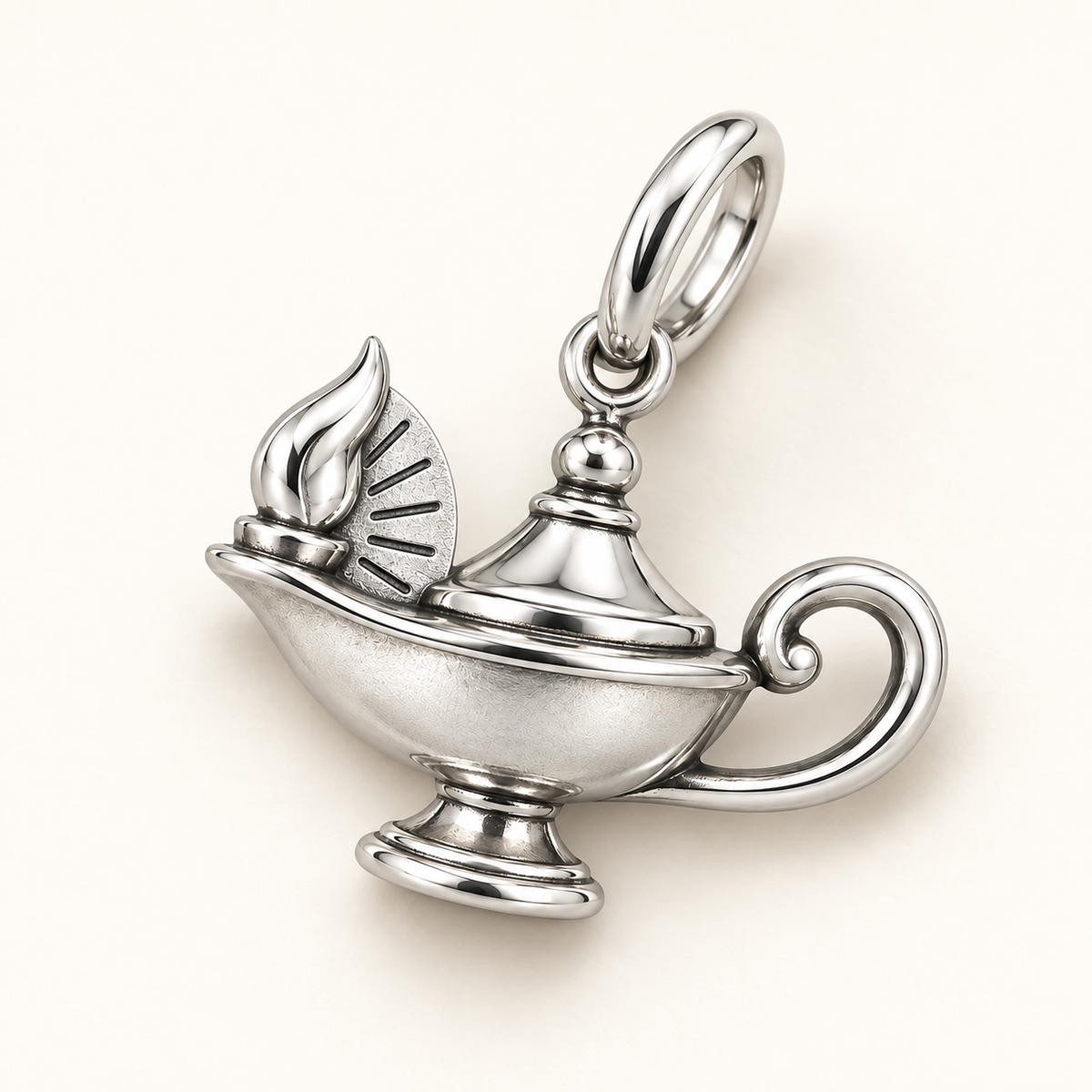 Nurse Nursing Lamp Dangle Charm | macro face-up oblique view | ee973e9920f95d3982a021821371895107ffb19326f76c69f2fd42472225b8ed