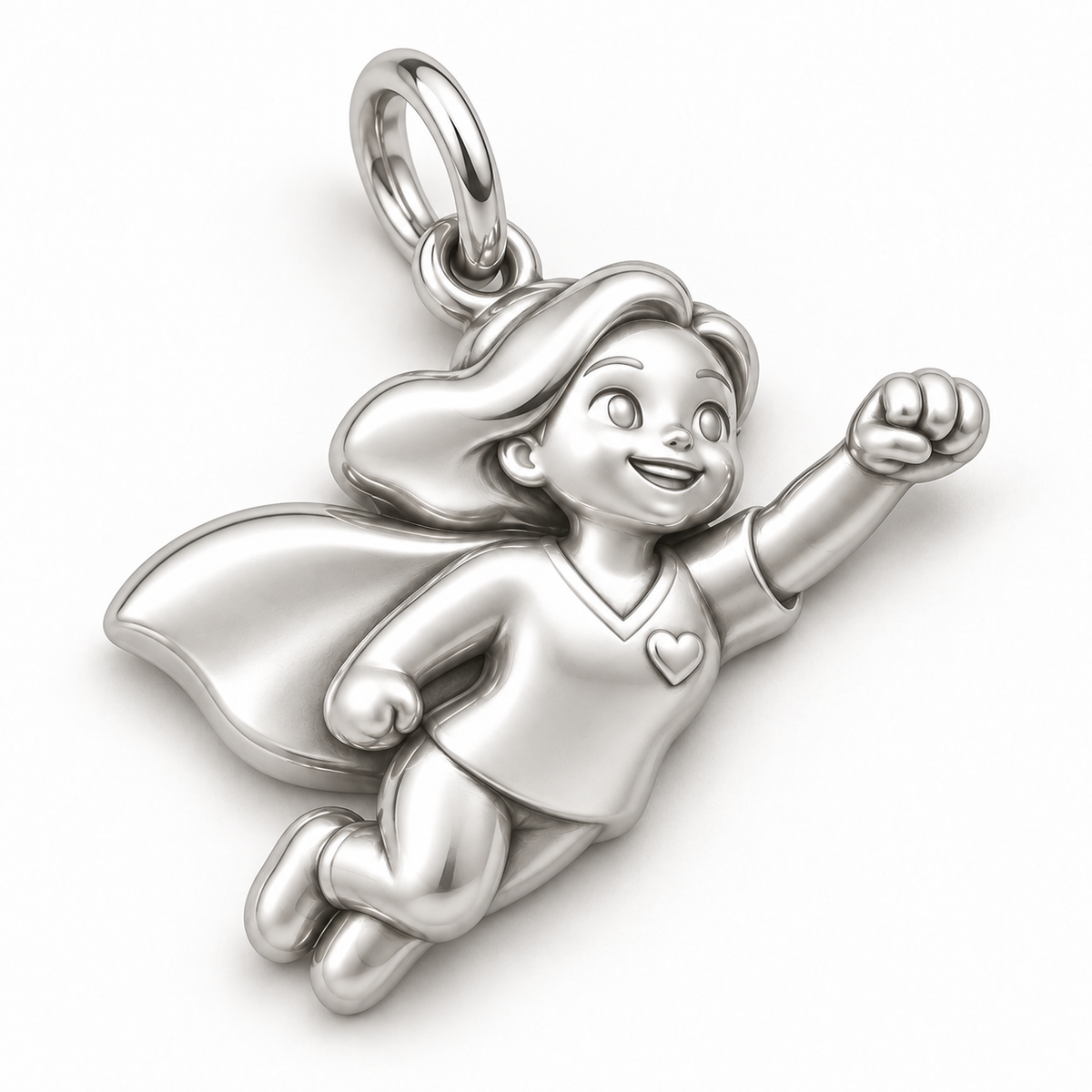 Nurse Super Hero Dangle Charm | macro face-up oblique view | 7568248425bdfe0a975fed9cbb4b67d7da1af64a06a3d08cb6e58c4ef5e5569b