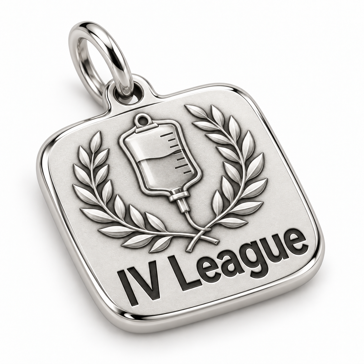 IV League Engraved Nurse Charm | macro face-up oblique view | 83139f30063281f20fba76cec5da684900003671a8a6925235aea0df0843681f