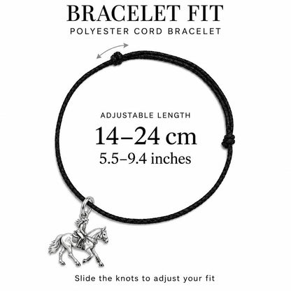 Made From Your Memories – Personalized Photo Charm – adjustable black cord bracelet, 14–24 cm