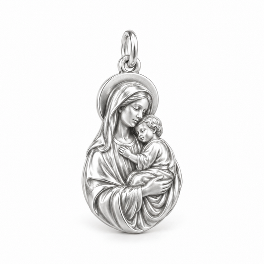 Madonna and Child Charm — Silver | charm-topics-remaining-444-2026-09-14 | topic-051