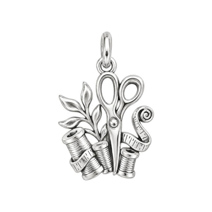 Maker's Creative Tools Charm Bracelet – Personalized Crafter Gift – silver charm, front view