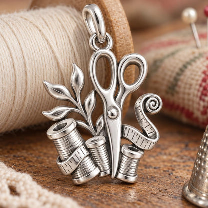 Maker's Creative Tools Charm Bracelet – Personalized Crafter Gift – macro detail of the charm