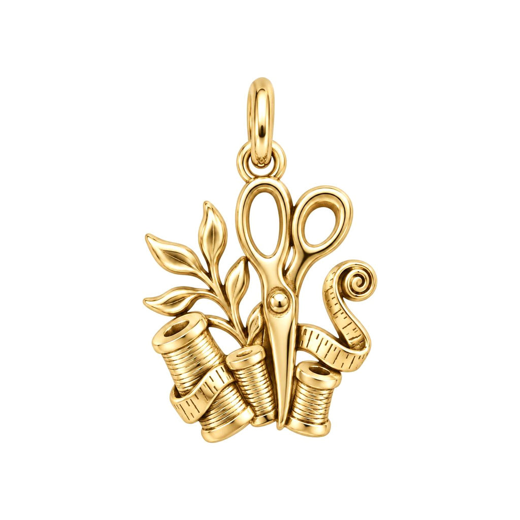Maker's Creative Tools Charm Bracelet – Personalized Crafter Gift – 18K gold charm, front view