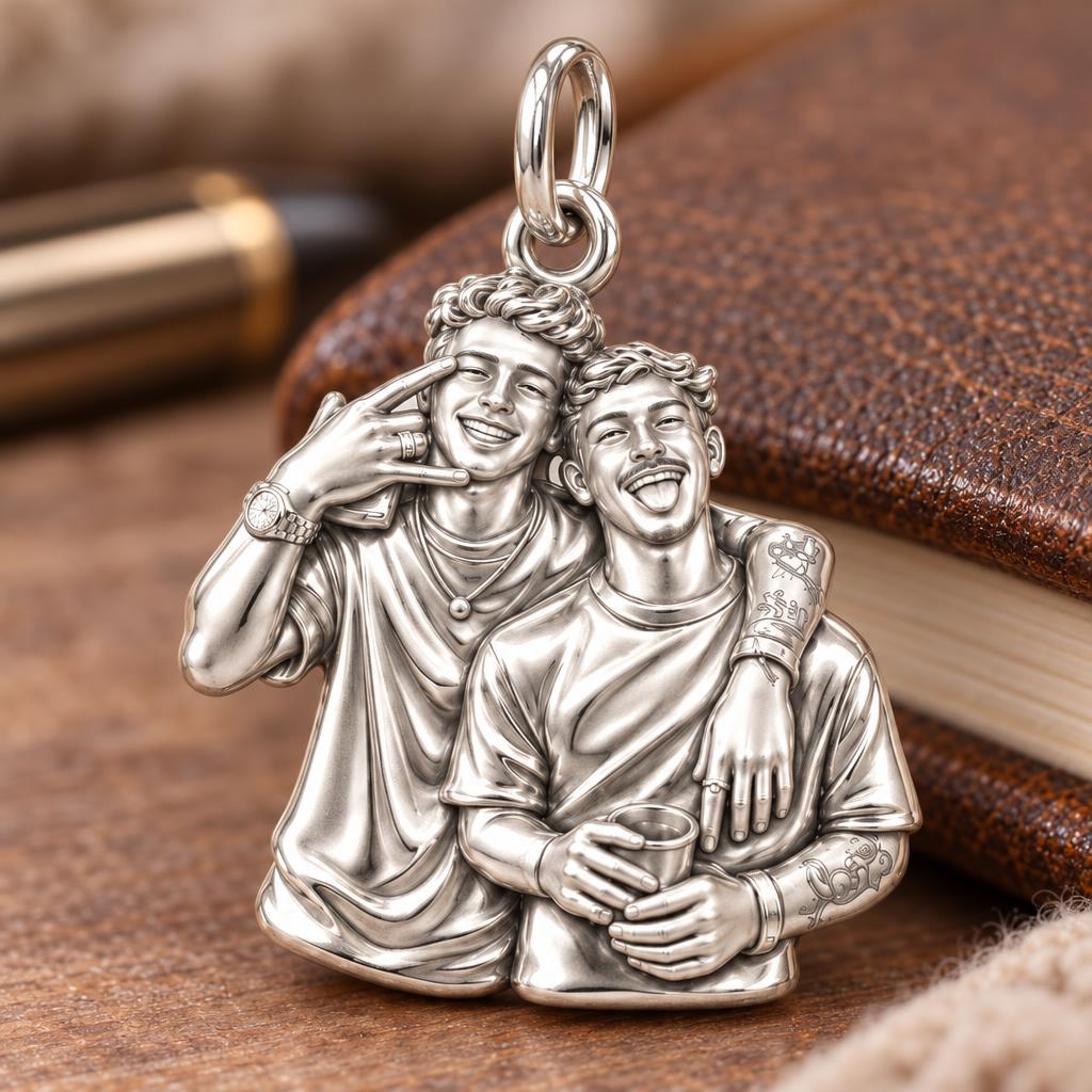 Male Best Friends Forever Charm Bracelet – Personalized  Bestie Gift