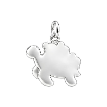 Mama Turtle Hatchlings Charm Bracelet – Personalized Nana Gift – back of the charm, engraving area