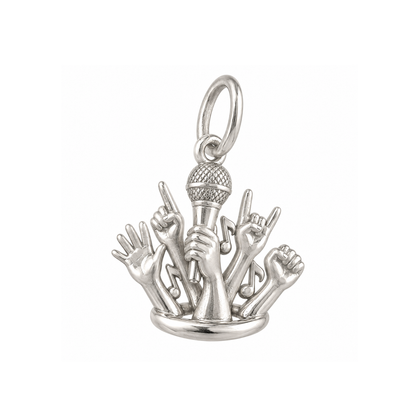 Many Hands Singing Together Charm — Silver — 50-works-silver-20260916-170