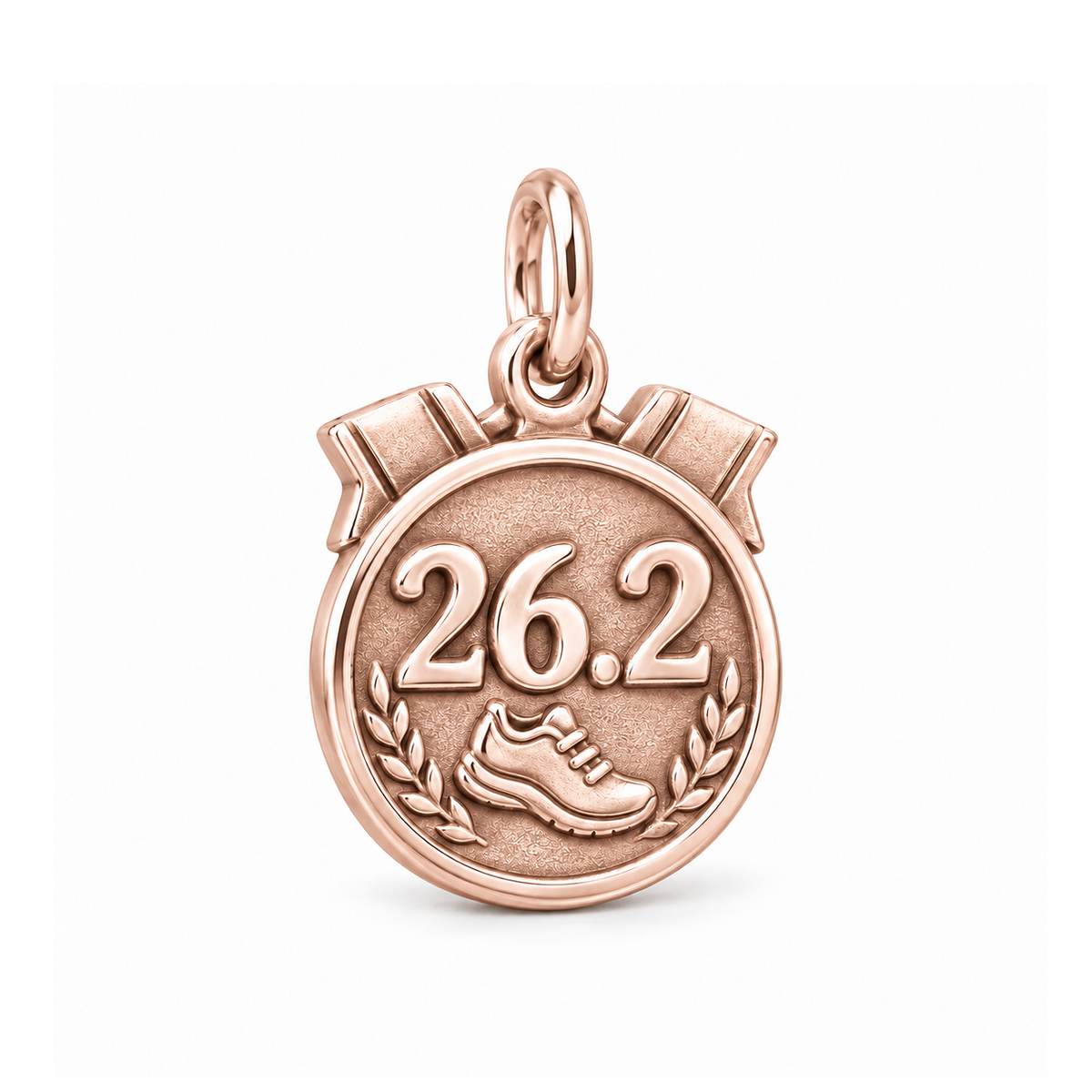 Marathon Finish Medal Charm — Rose Gold | charm-topics-remaining-444-2026-09-14 | topic-245