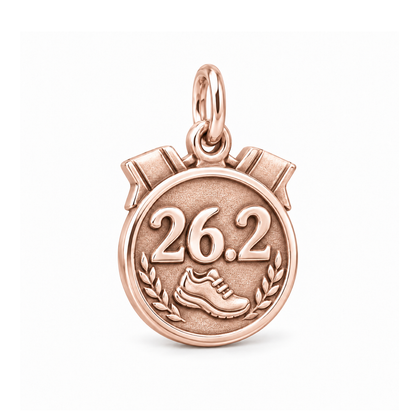 Marathon Finish Medal Charm — Rose Gold | charm-topics-remaining-444-2026-09-14 | topic-245