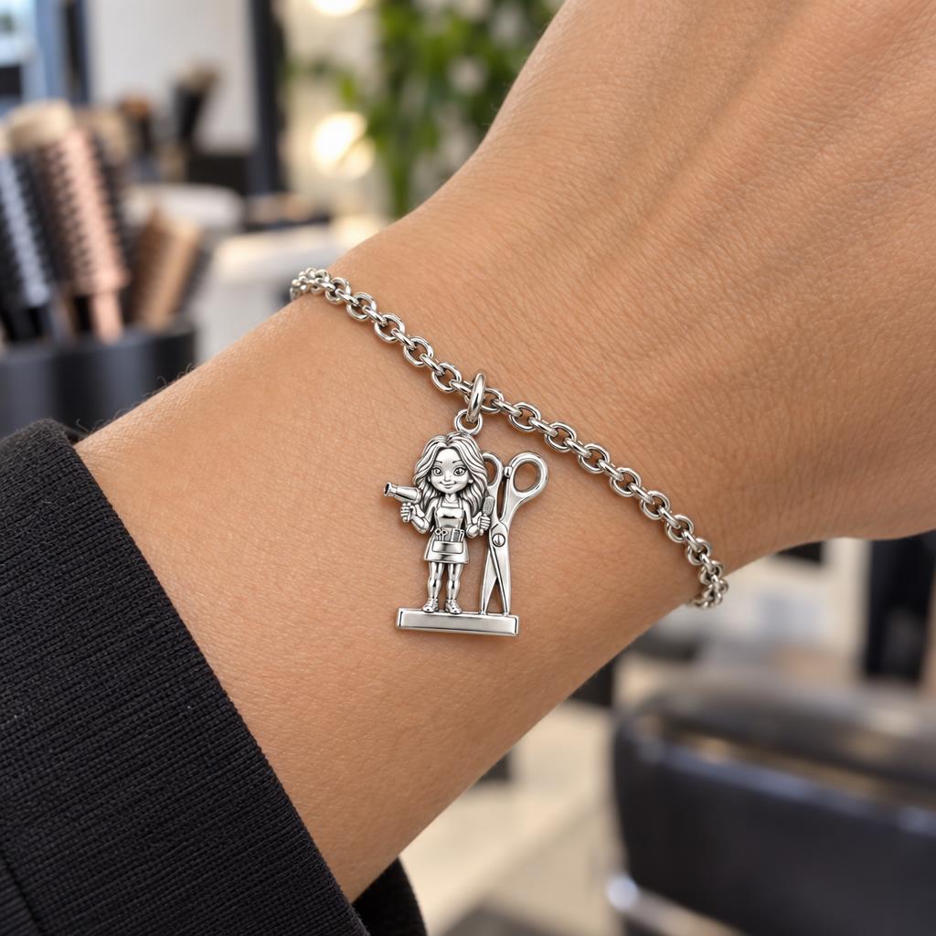 Master Stylist at Work Charm Bracelet Set – worn / in use