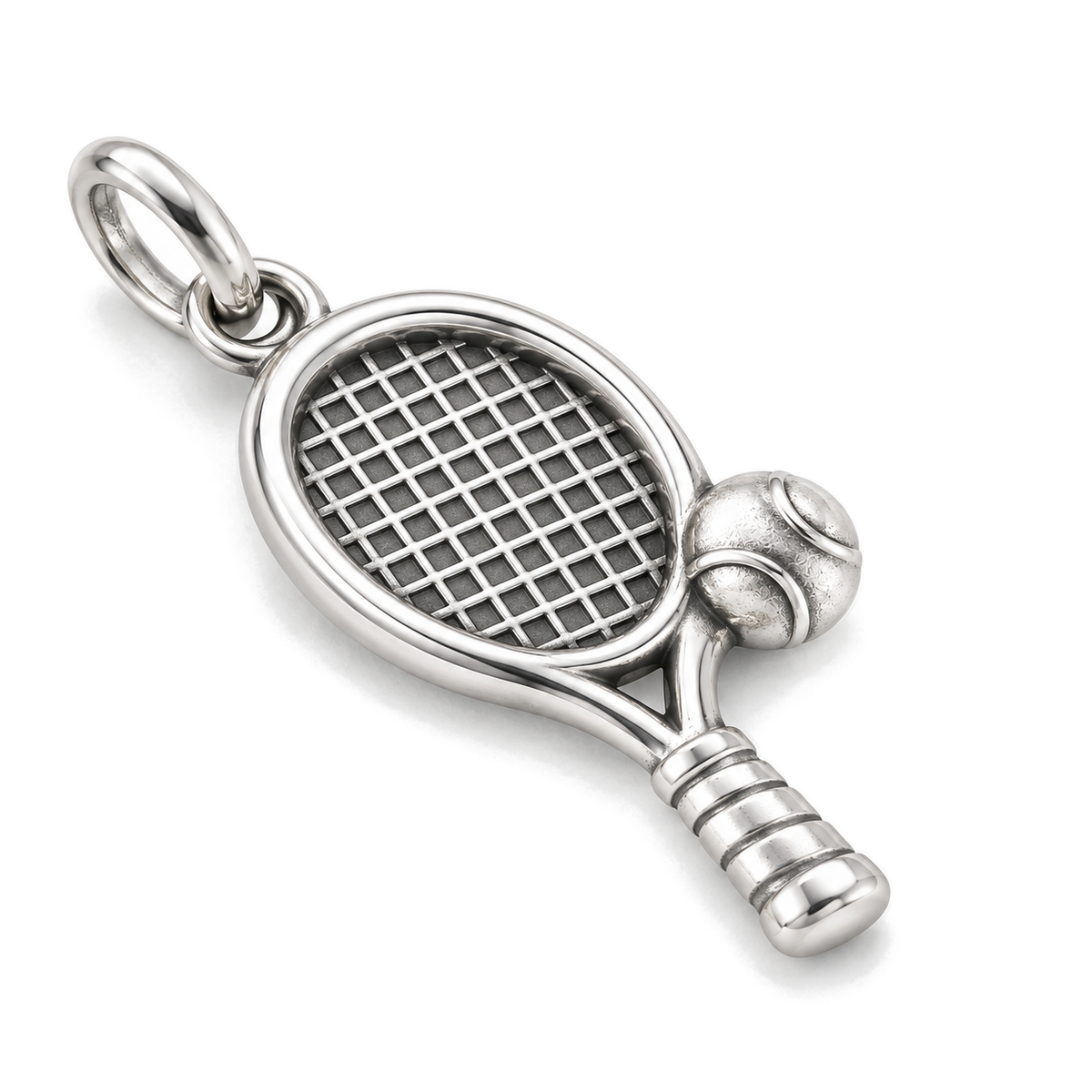 Match Point Tennis Charm — Silver Super Macro | charm-topics-remaining-444-2026-09-14 | topic-341