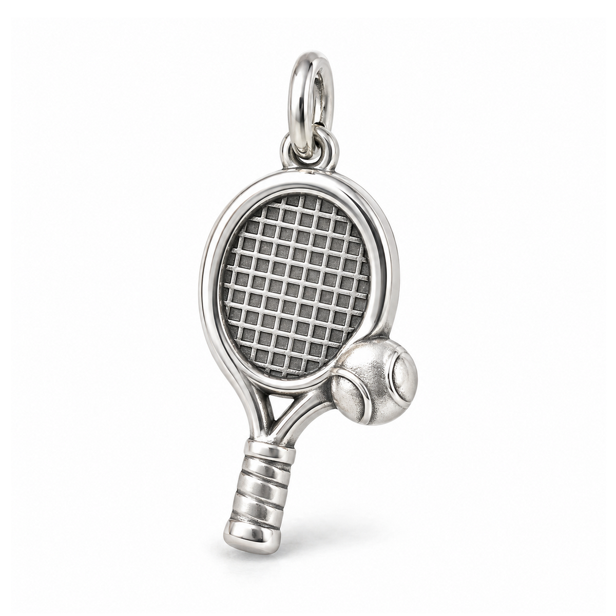Match Point Tennis Charm — Silver | charm-topics-remaining-444-2026-09-14 | topic-341