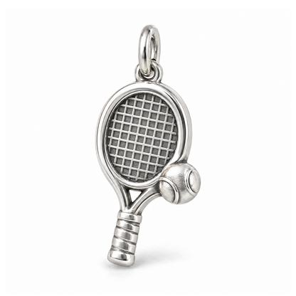 Match Point Tennis Charm — Silver | charm-topics-remaining-444-2026-09-14 | topic-341