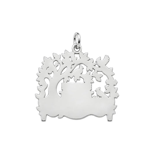 Memorial Garden Bench Charm and Polyester Cord Bracelet Set