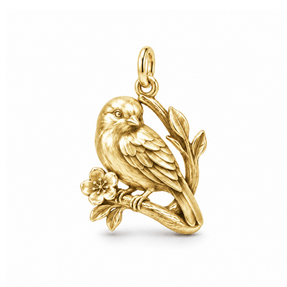 Memory Songbird Charm — Gold | charm-topics-remaining-444-2026-09-14 | topic-428