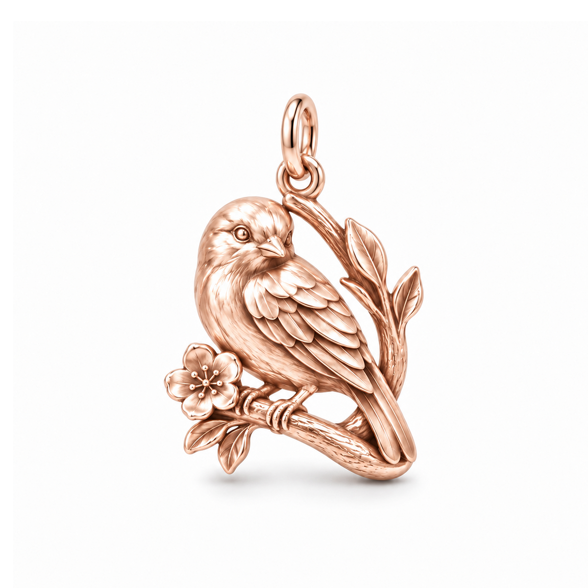 Memory Songbird Charm — Rose Gold | charm-topics-remaining-444-2026-09-14 | topic-428