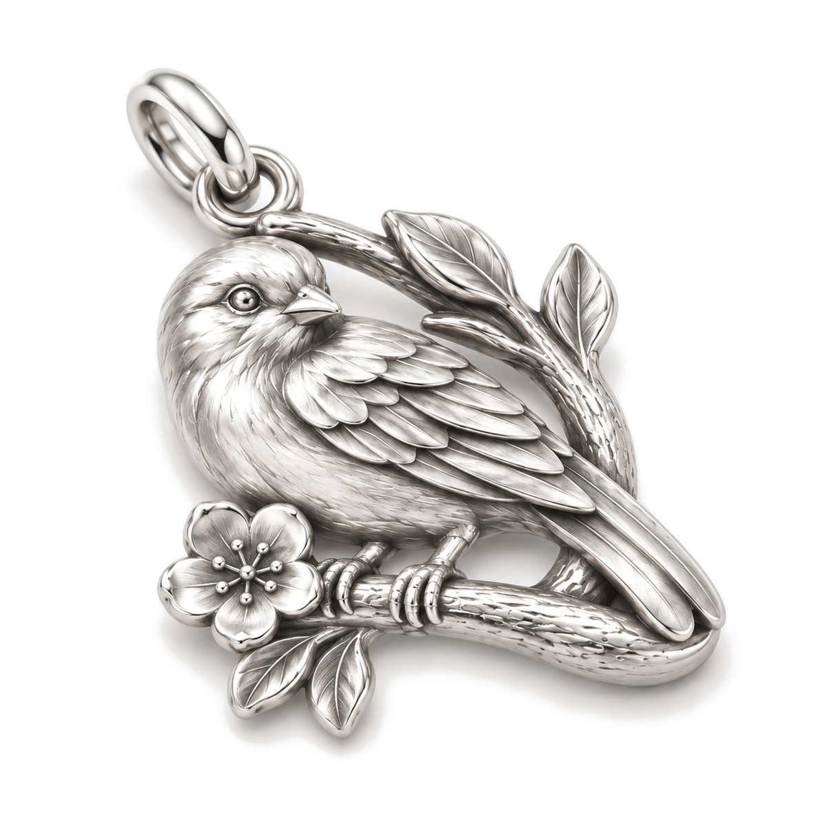 Memory Songbird Charm — Silver Super Macro | charm-topics-remaining-444-2026-09-14 | topic-428