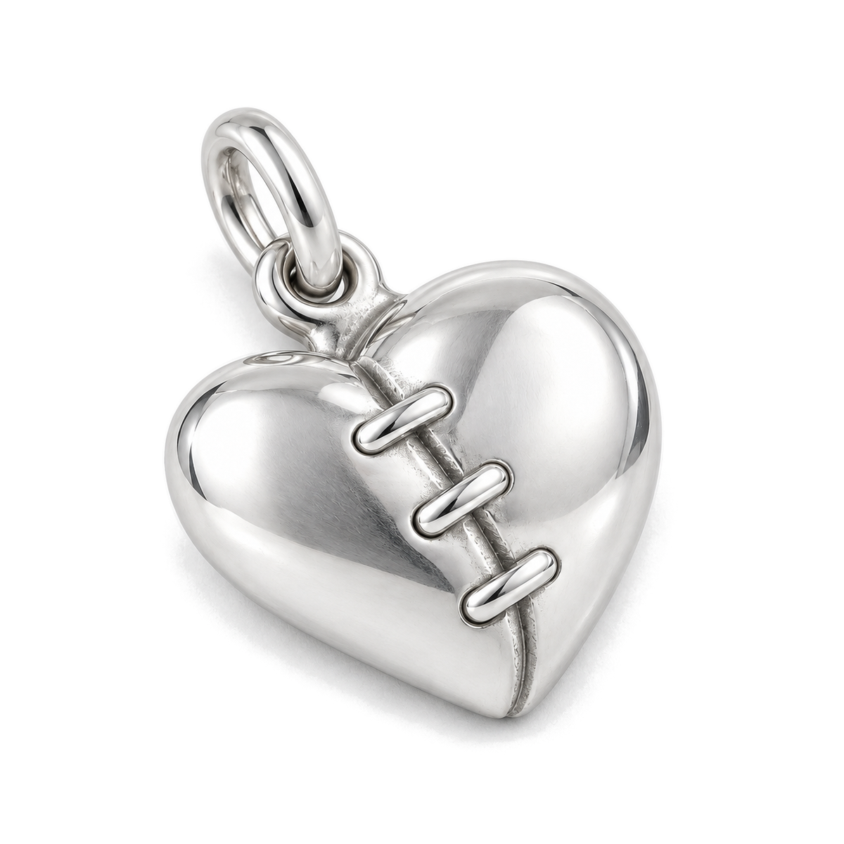 Mended Heart Charm — Silver Super Macro | charm-topics-remaining-444-2026-09-14 | topic-424