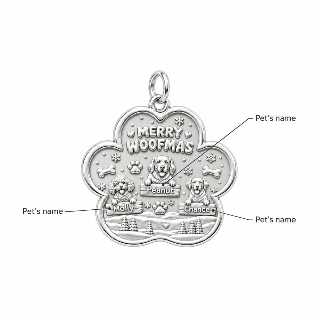 Merry Woofmas Paw Charm Bracelet – Personalized Dog Mom Gift – personalization guide