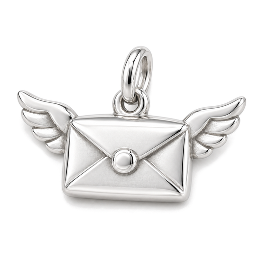 Message on Wings Charm — Silver Super Macro | charm-topics-remaining-444-2026-09-14 | topic-140