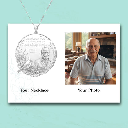 Soulyshine Eternal Presence Personalized Memorial -  Upload Photo Necklace in Sterling Silver/14K Gold Vermeil