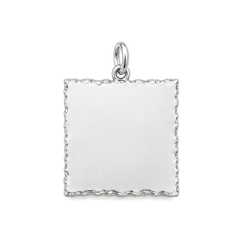 Missed Beyond Words Memorial Charm and Polyester Cord Bracelet Set – back of the charm, engraving area