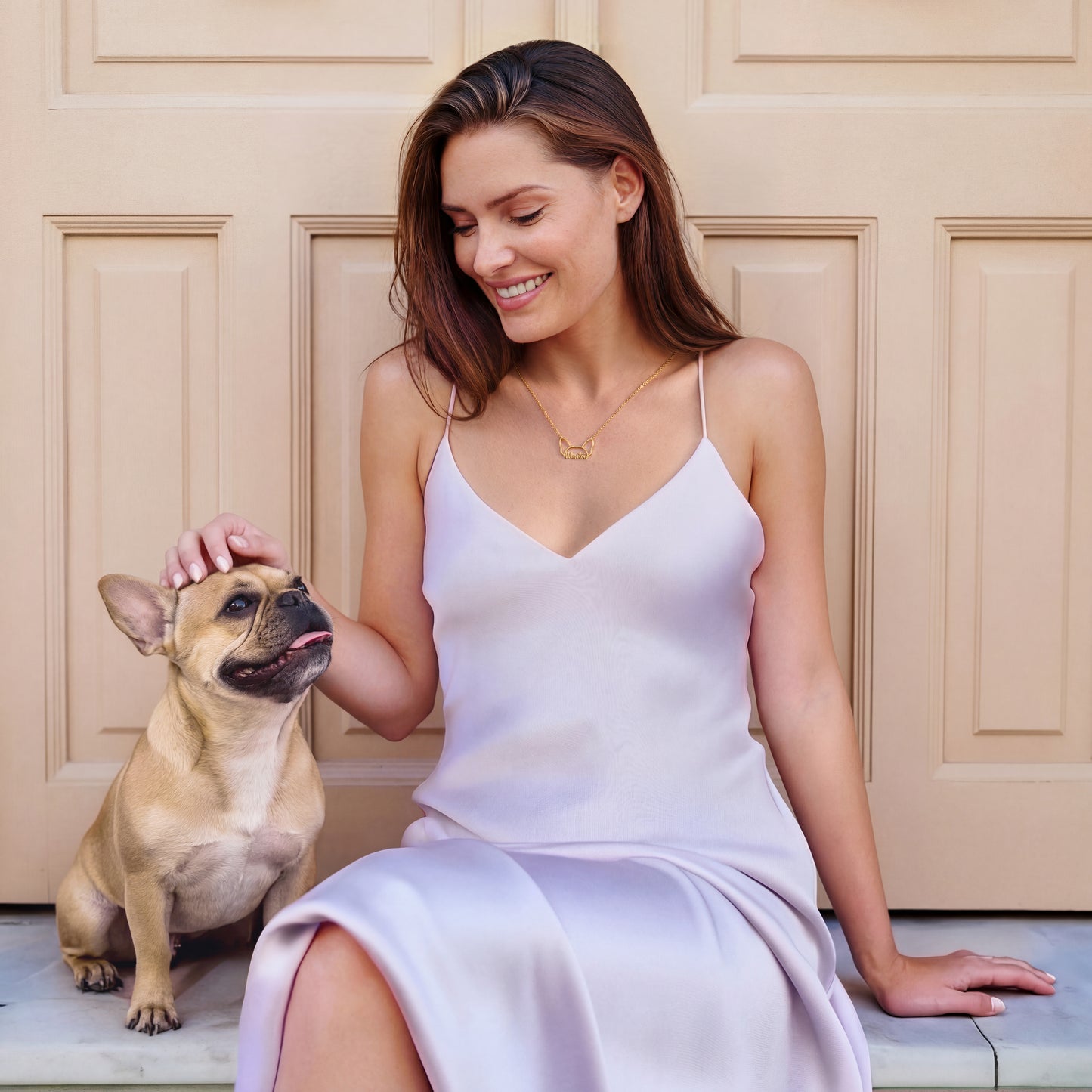 Soulyshine Whisper of Paws – Personalized Outline Your Pet's Face and Name Necklace