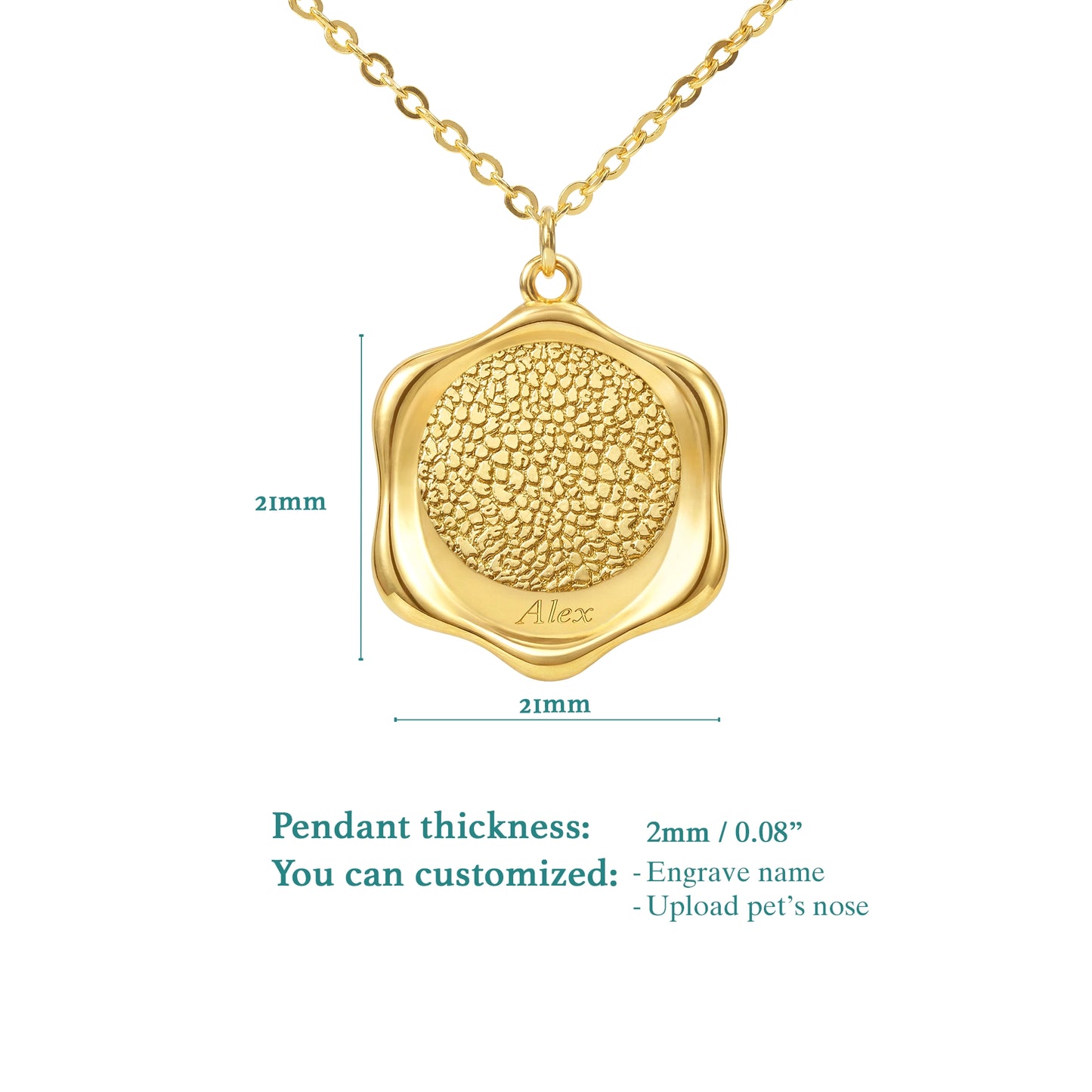 Soulyshine Precious Nose  -  Upload Pet Nose Photo Necklace