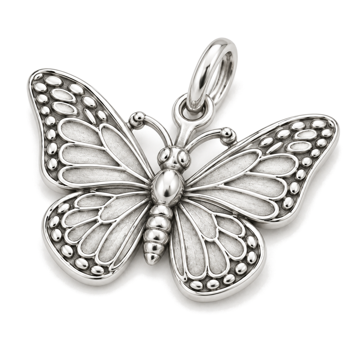 Monarch Butterfly Charm — Silver Super Macro | charm-topics-remaining-444-2026-09-14 | topic-032