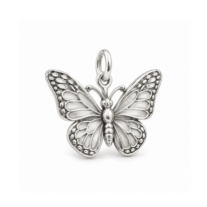 Monarch Butterfly Charm — Silver | charm-topics-remaining-444-2026-09-14 | topic-032