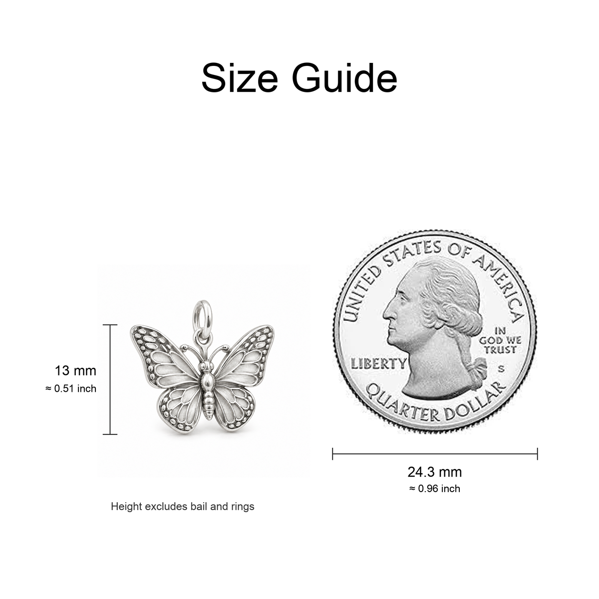 Monarch Butterfly Charm — Size Guide | charm-topics-remaining-444-2026-09-14 | topic-032