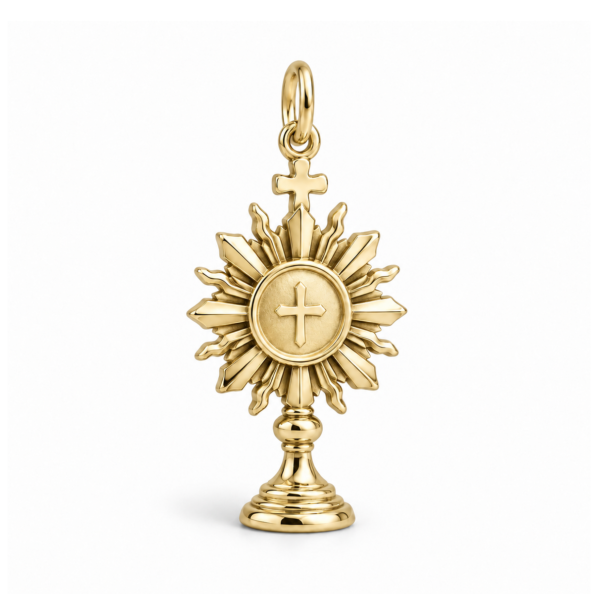 Monstrance Charm — Gold | charm-topics-remaining-444-2026-09-14 | topic-052