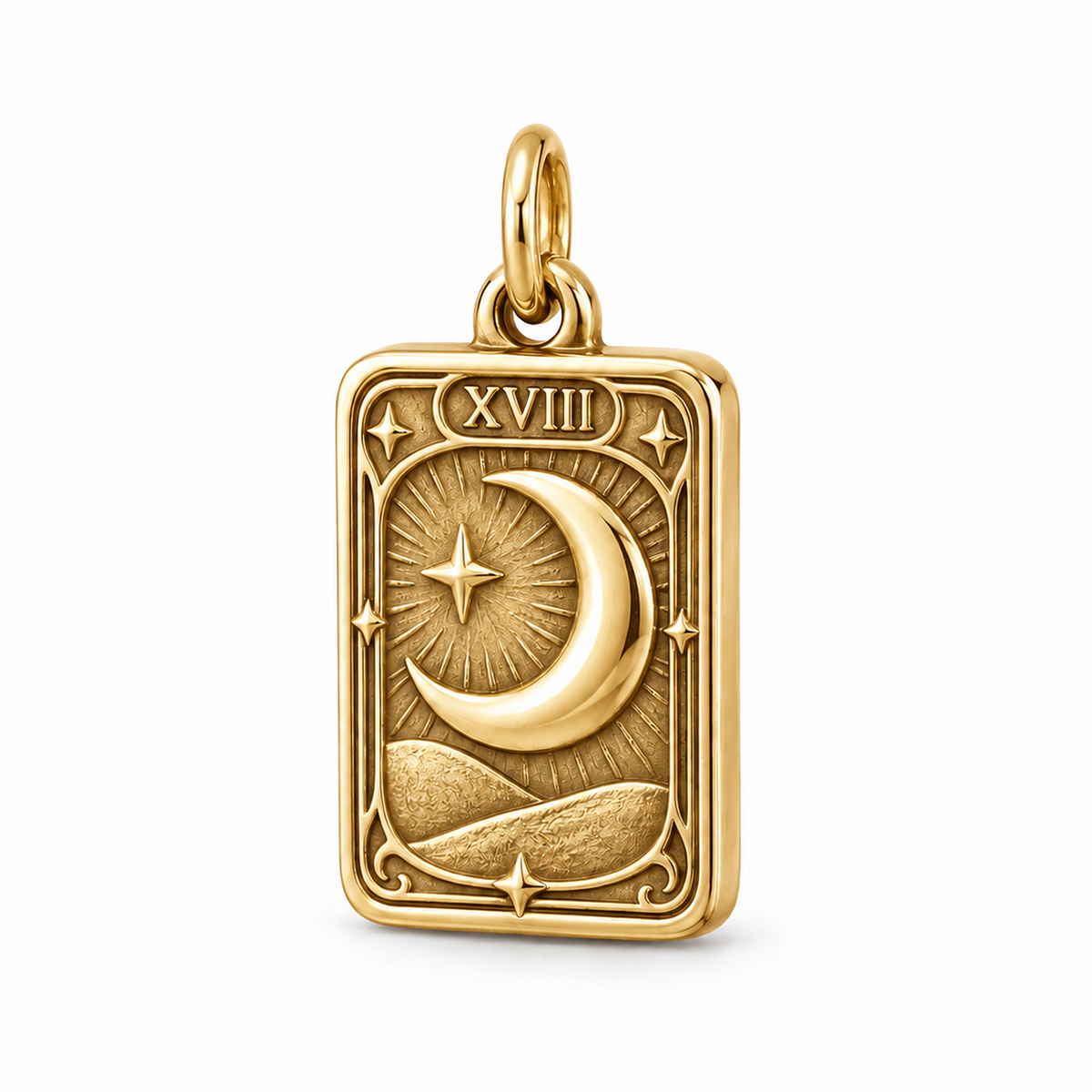 Moon Tarot Charm — Gold | charm-topics-remaining-444-2026-09-14 | topic-189