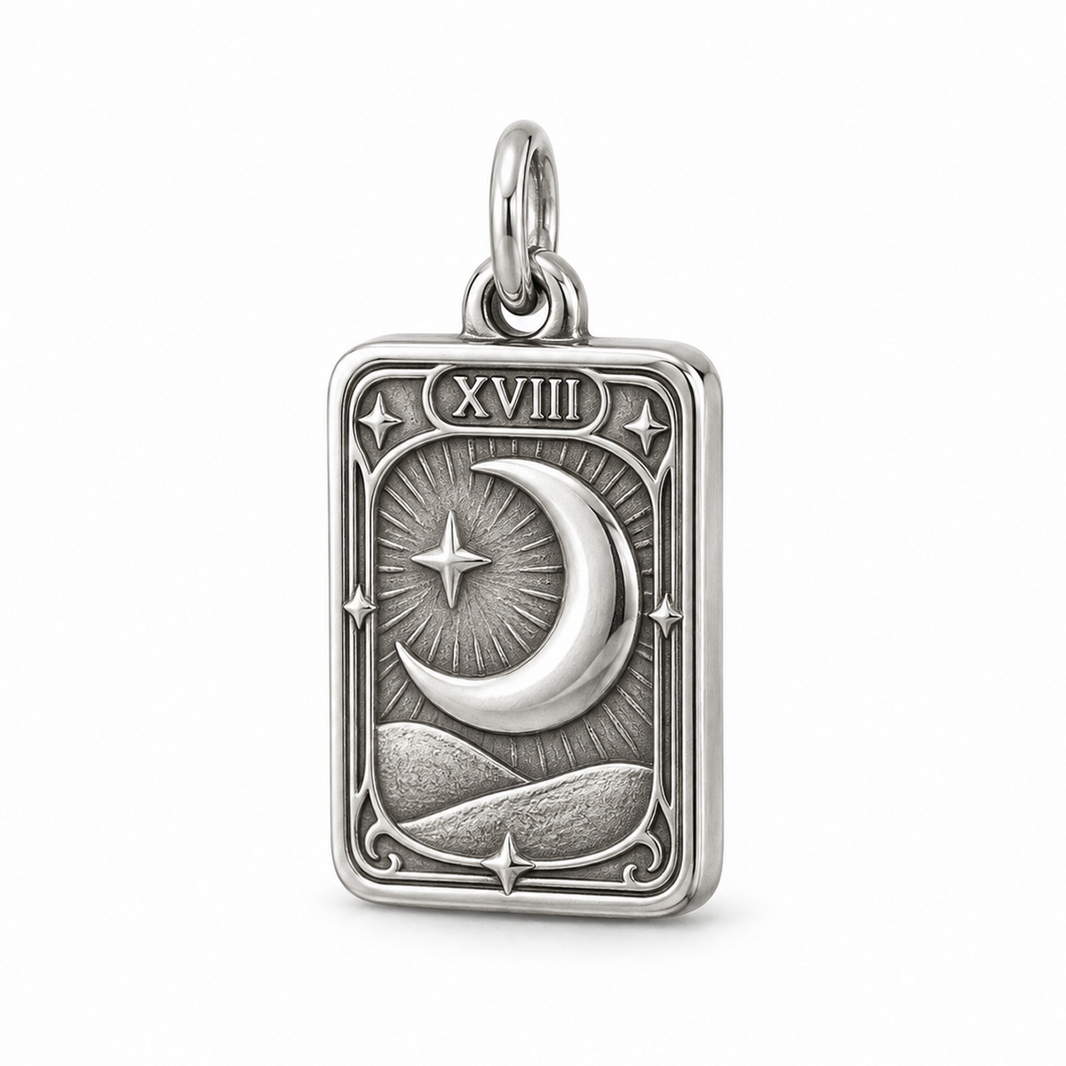 Moon Tarot Charm — Silver | charm-topics-remaining-444-2026-09-14 | topic-189