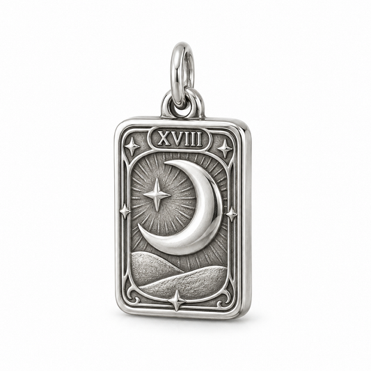 Moon Tarot Charm — Silver | charm-topics-remaining-444-2026-09-14 | topic-189