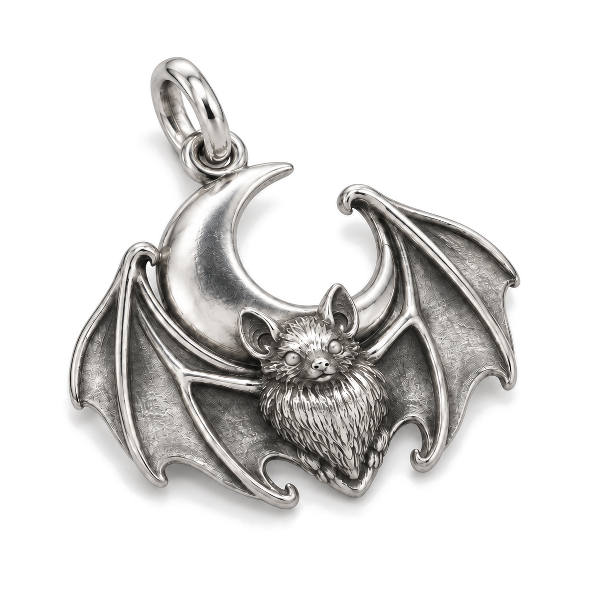 Moonlit Bat Charm — Silver Super Macro | charm-topics-remaining-444-2026-09-14 | topic-162
