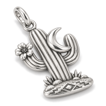 Moonlit Cactus Charm — Silver Super Macro | charm-topics-remaining-444-2026-09-14 | topic-235