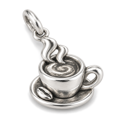 Morning Coffee Charm — Silver Super Macro | charm-topics-remaining-444-2026-09-14 | topic-115